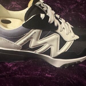 Skechers Women's Black and White Athletic Sneakers